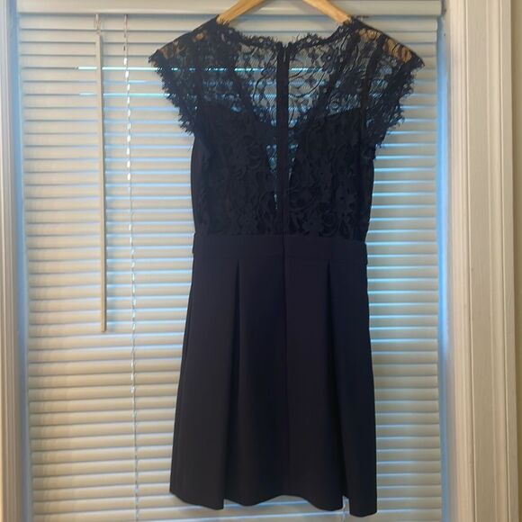 BCBGeneration Navy Lace Mini Dress - Picture 3 of 10